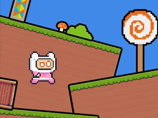 Pembe Acele Hız Koşusu Platform Oyunu