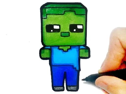 Kolay Çocuklar İçin Minecraft Boyama