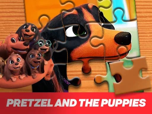 Pretzel ve Yavru Köpekler Yapboz Bulmacası