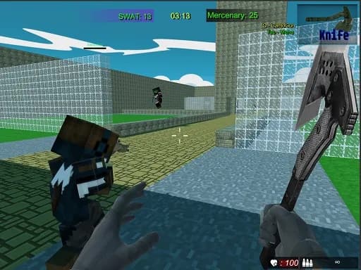 Pikselli FPS SWAT Komut Bloku Savaş