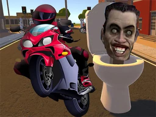 Skibidi Tuvalet Moto Bisiklet Yarışı