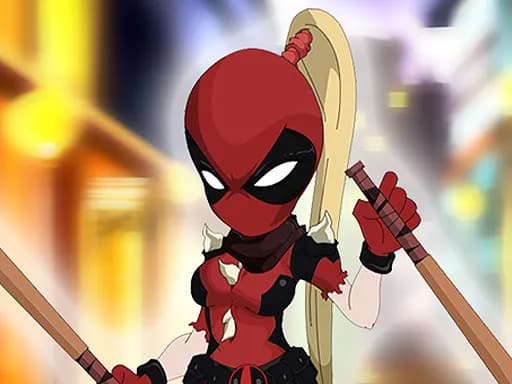 Deadpool Kız Kıyafet Giydirme
