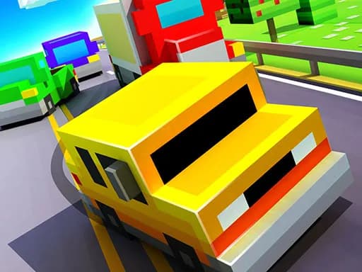 Blocky Highway: Trafik Yarışı -yarış